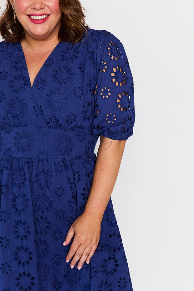 Rune Blue Dress – Blue knee length dress