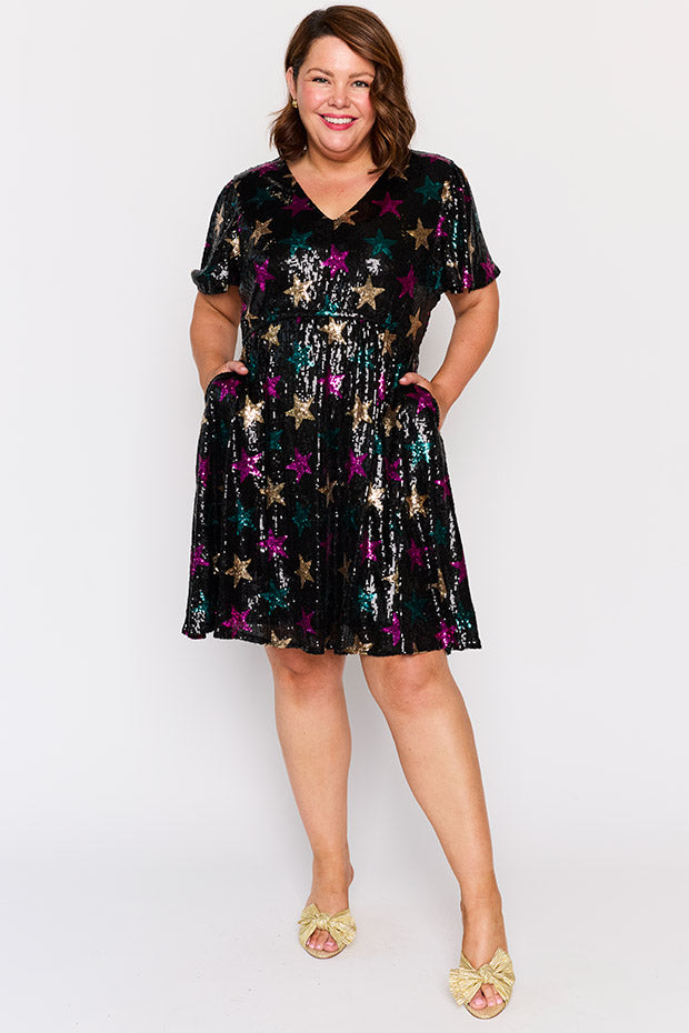 Angelica Star Sequin Dress – Star Sequin sequin dress