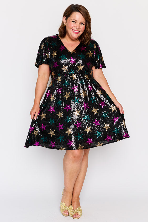 Angelica Star Sequin Dress – Star Sequin sequin dress