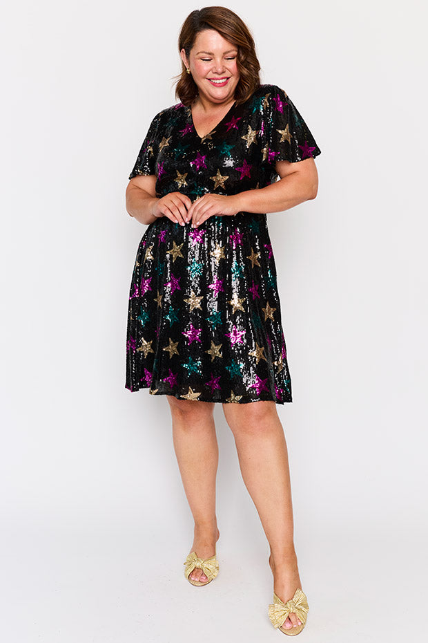 Angelica Star Sequin Dress – Star Sequin sequin dress