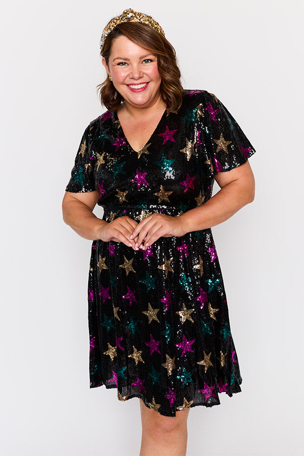 Angelica Star Sequin Dress – Star Sequin sequin dress