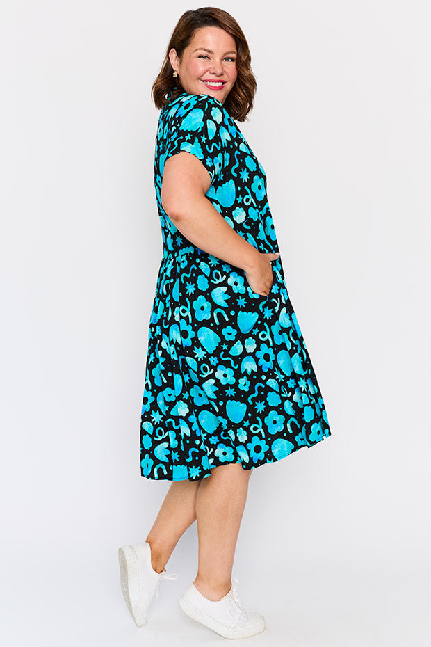 Kimba Stardust Florals Dress – Stardust Florals shirt dress