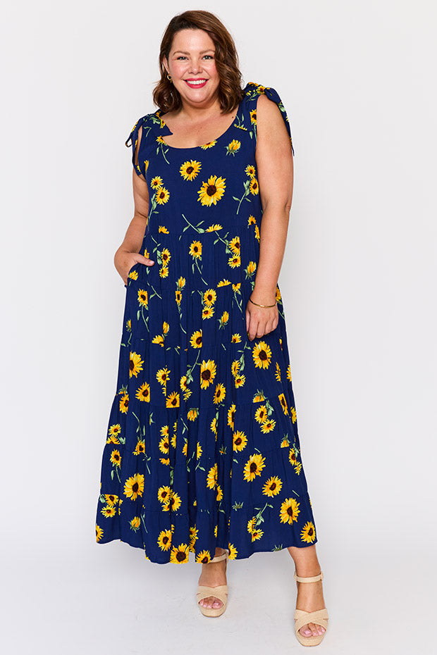 Donna Sunflower Dress – Sunflower maxi dress