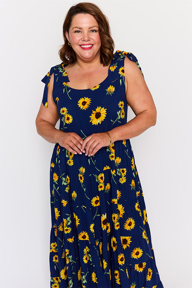 Donna Sunflower Dress – Sunflower maxi dress