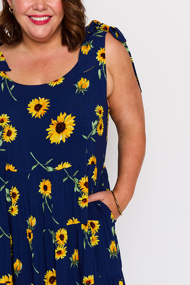 Donna Sunflower Dress – Sunflower maxi dress