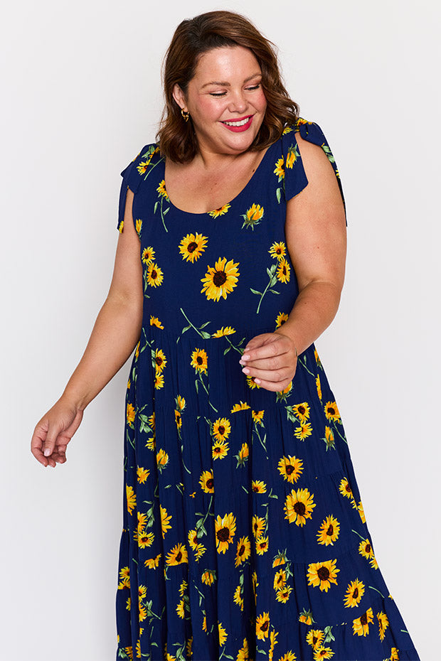 Donna Sunflower Dress – Sunflower maxi dress