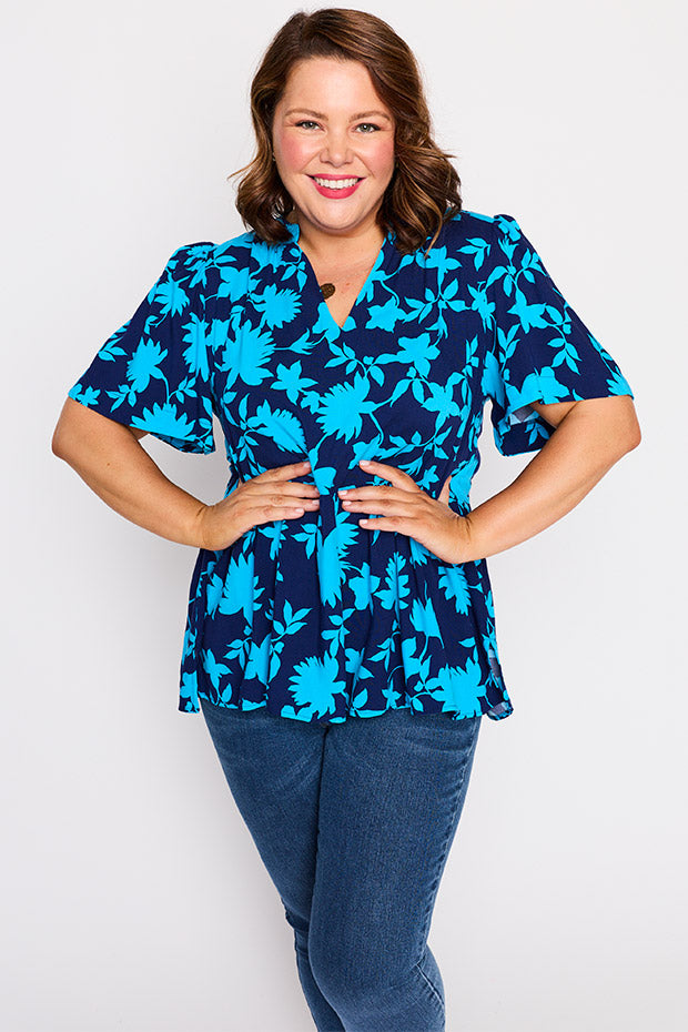 Lisa Blue Ivy Top – Blue Ivy blouse