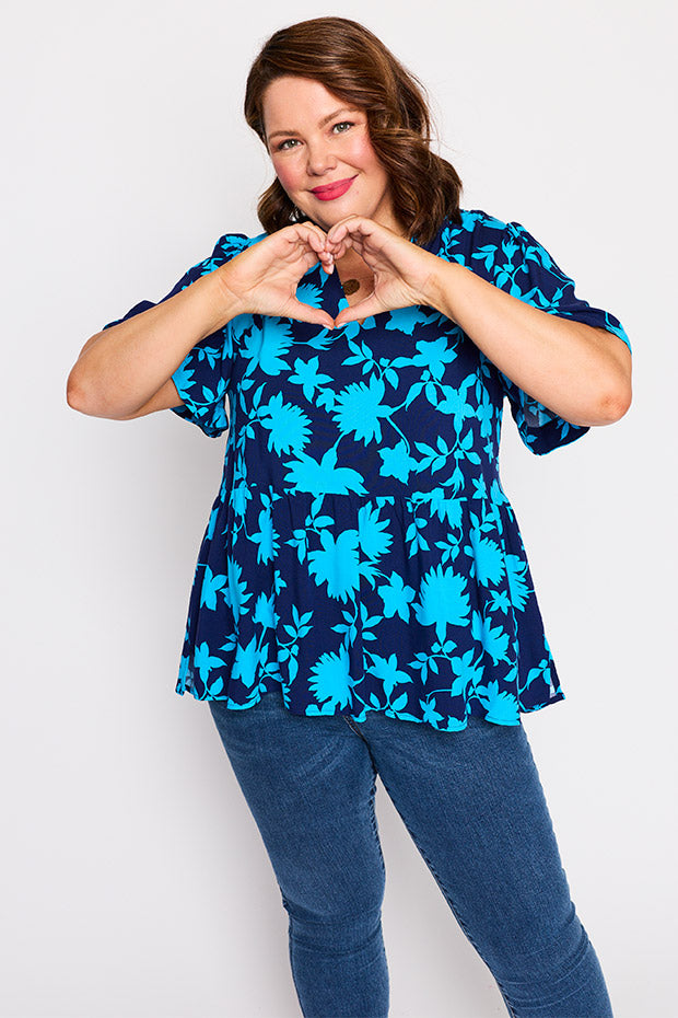 Lisa Blue Ivy Top – Blue Ivy blouse