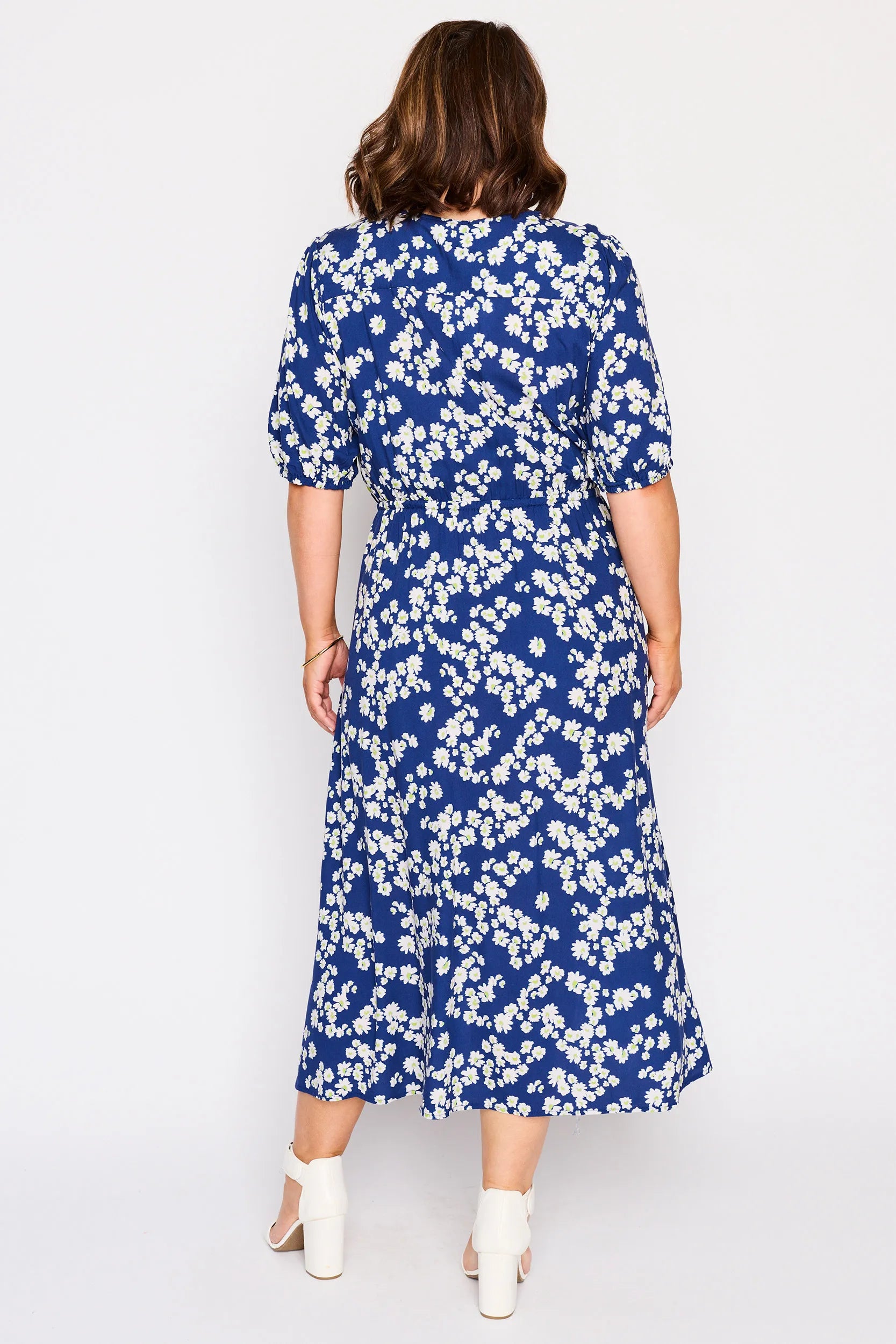 Bronwyn Blue Petal Whimsy Dress – Blue Petal Whimsy midi dress