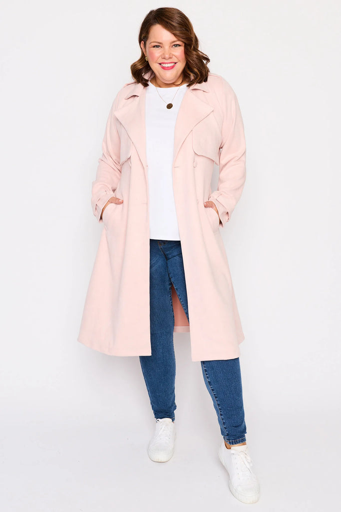 Carmen Pink Trenchcoat | Little Party Dress