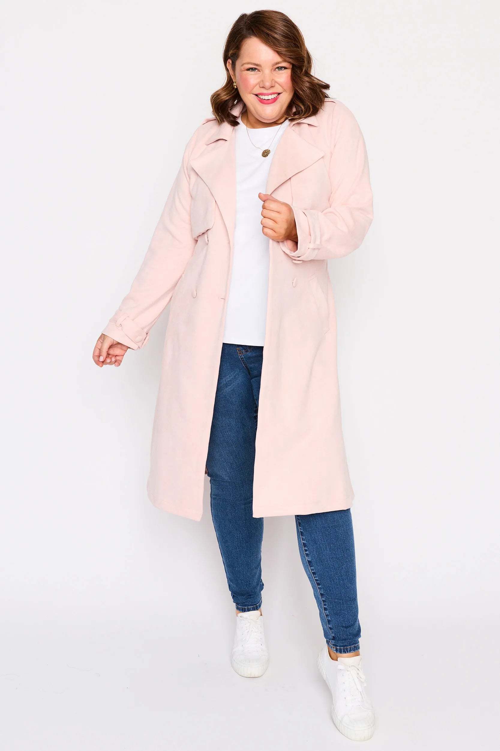 Carmen Pink Trenchcoat – Pink denim jacket