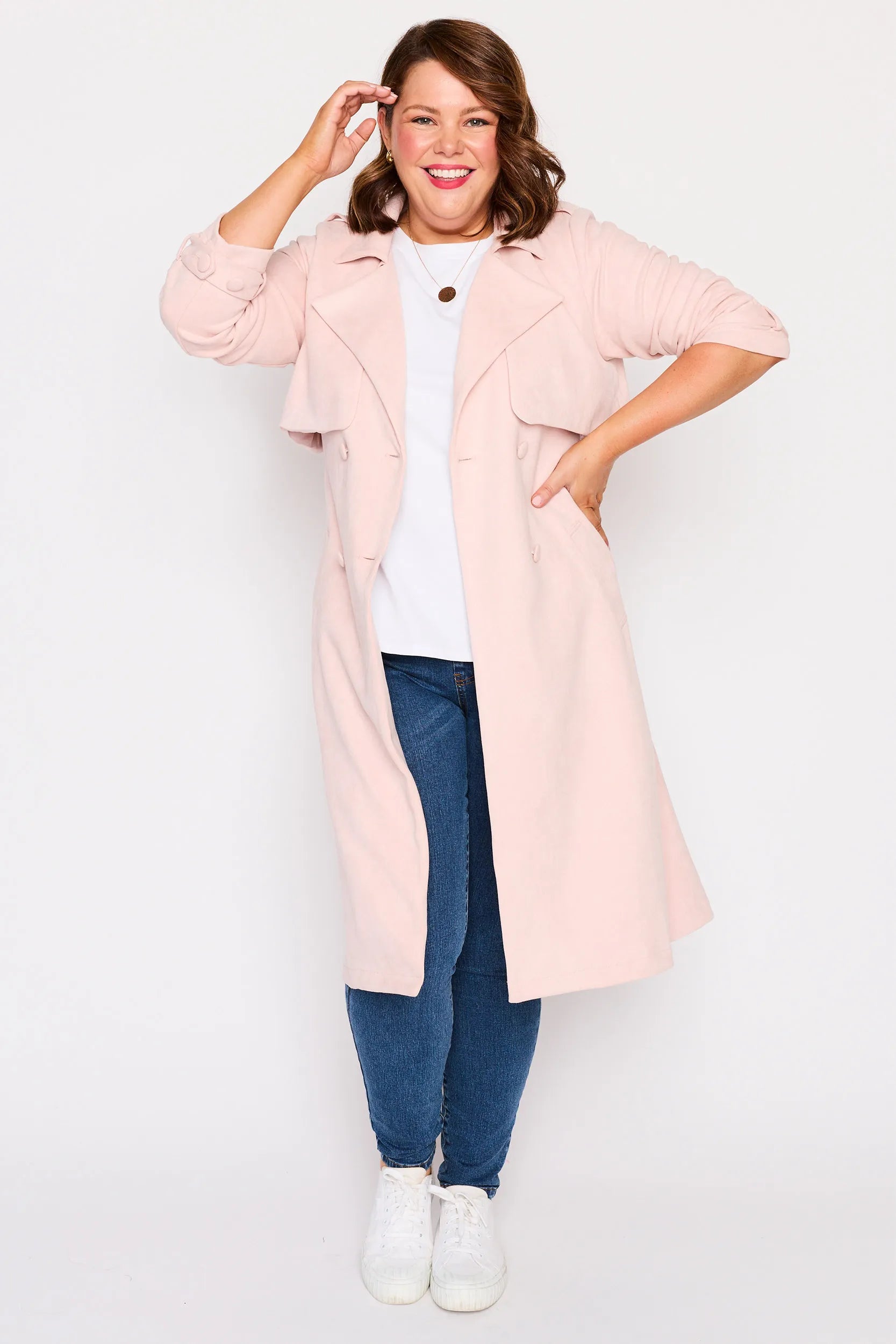 Carmen Pink Trenchcoat – Pink denim jacket