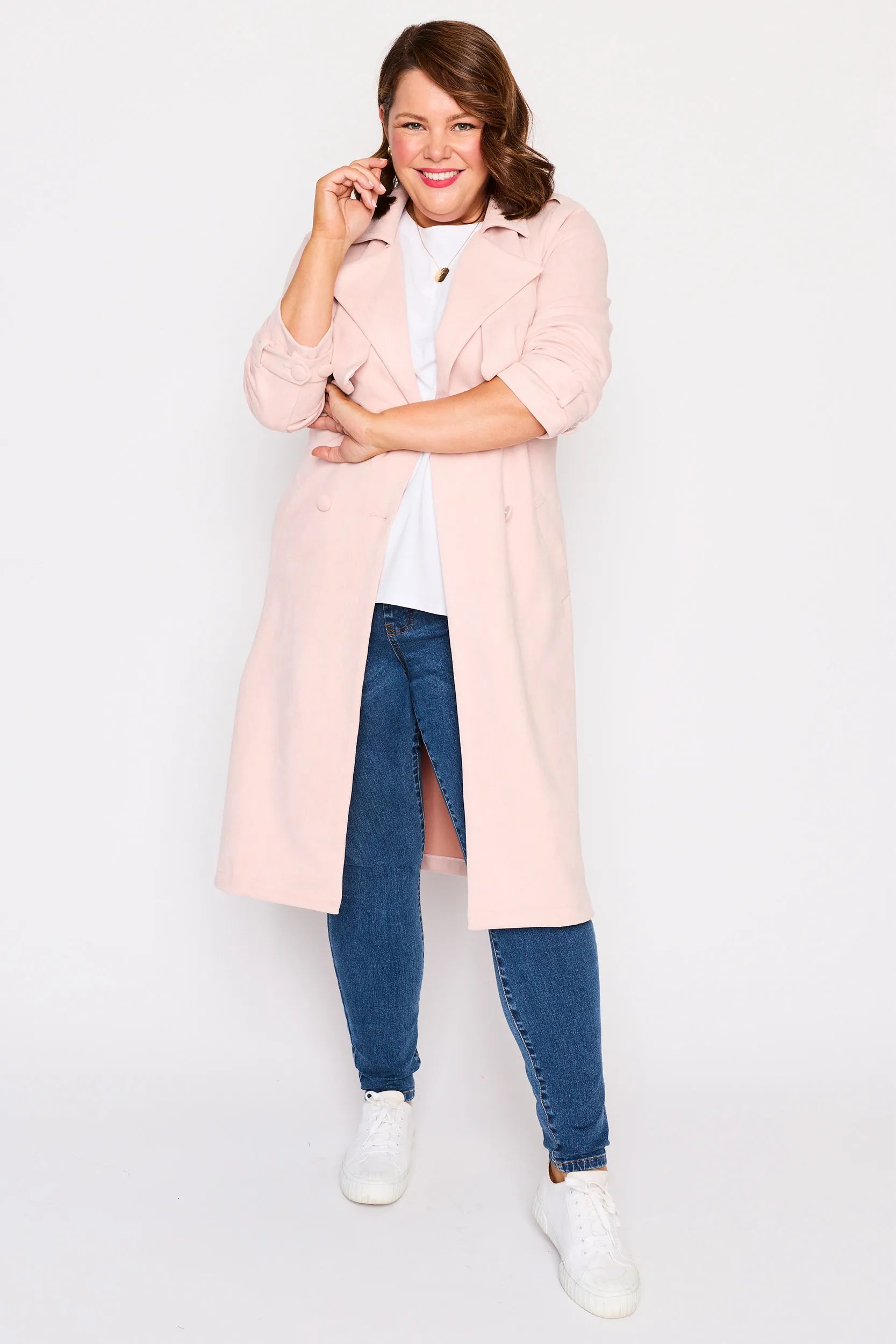 Carmen Pink Trenchcoat – Pink denim jacket