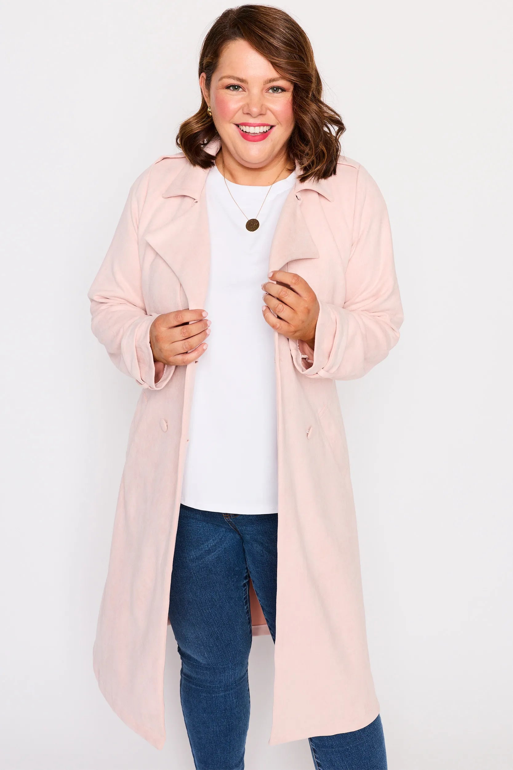 Carmen Pink Trenchcoat – Pink denim jacket