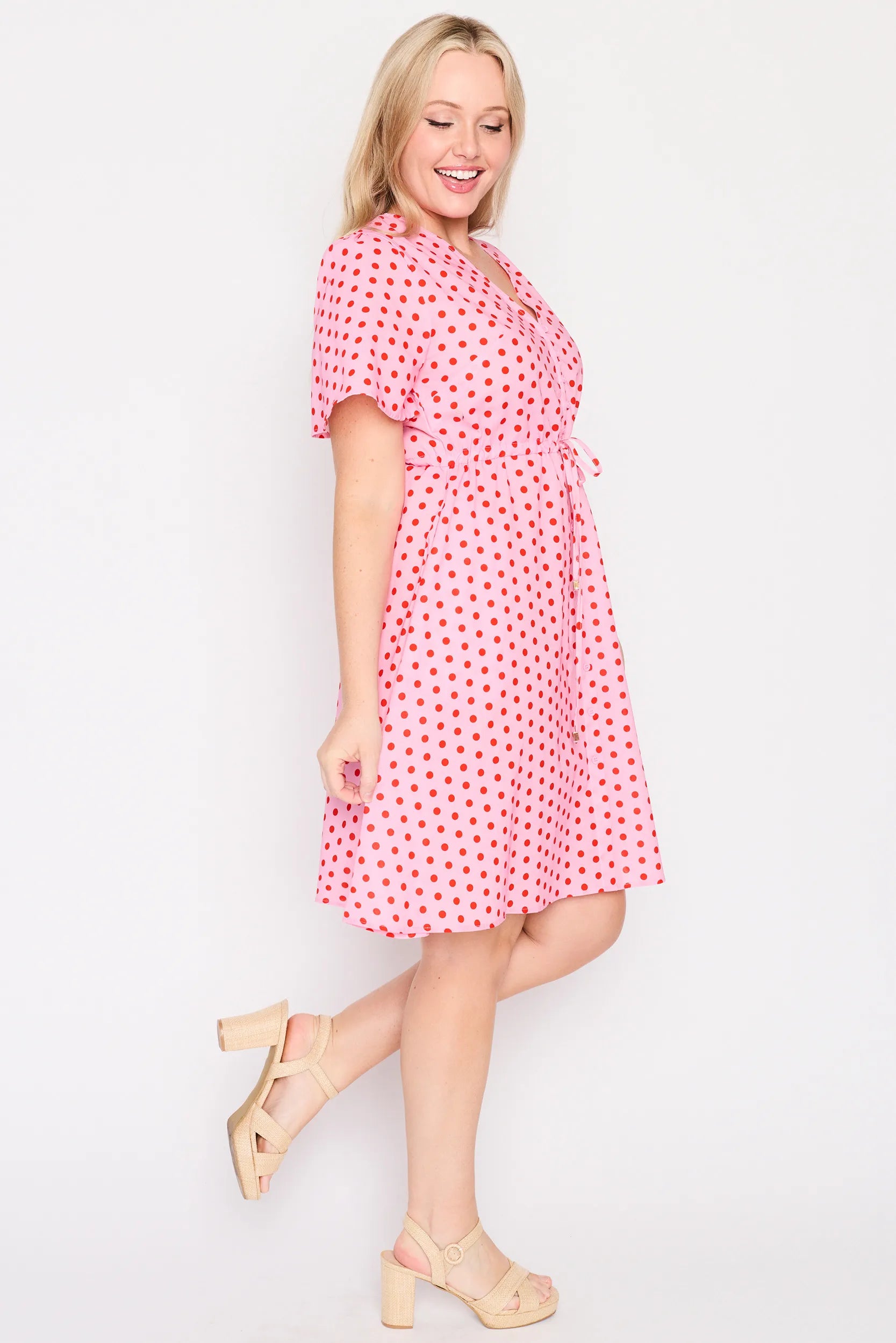 Siena Cotton Pretty In Pink Dress – Pretty In Pink knee length dress