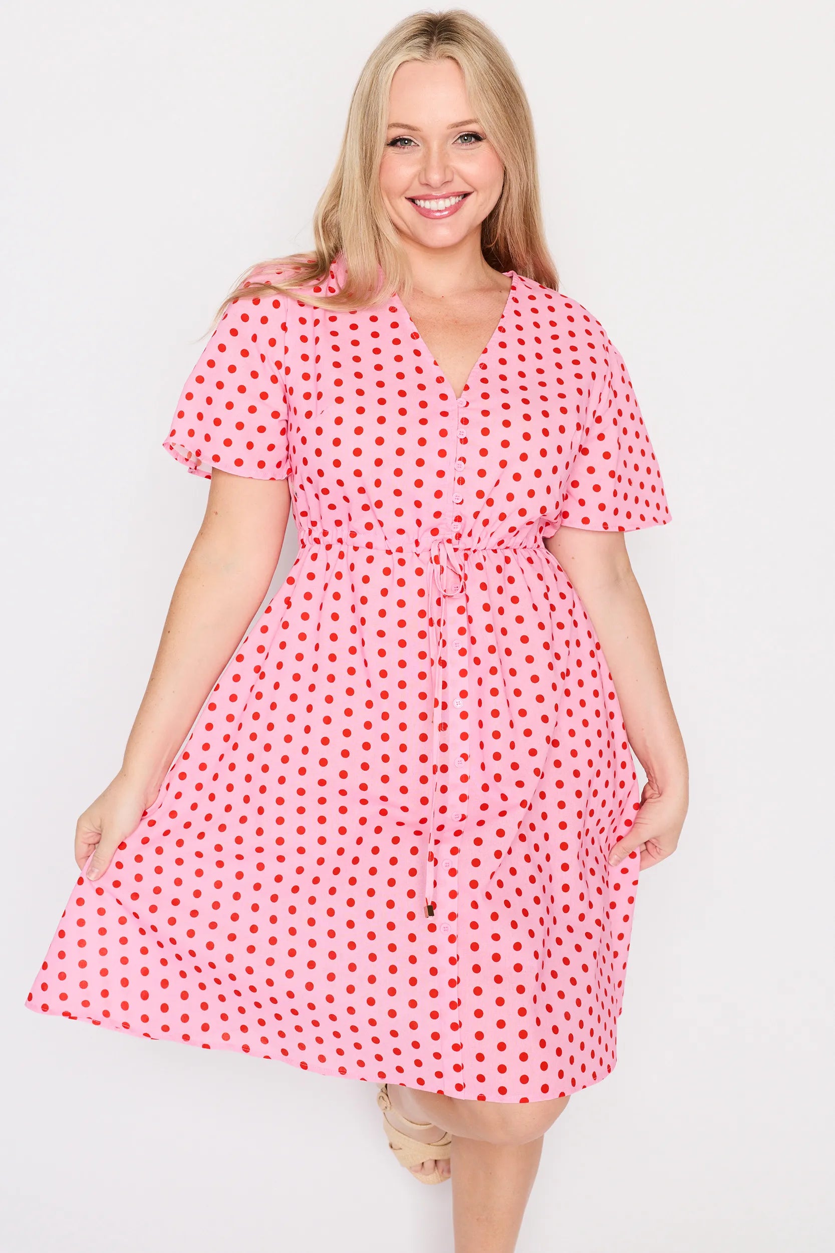 Siena Cotton Pretty In Pink Dress – Pretty In Pink knee length dress