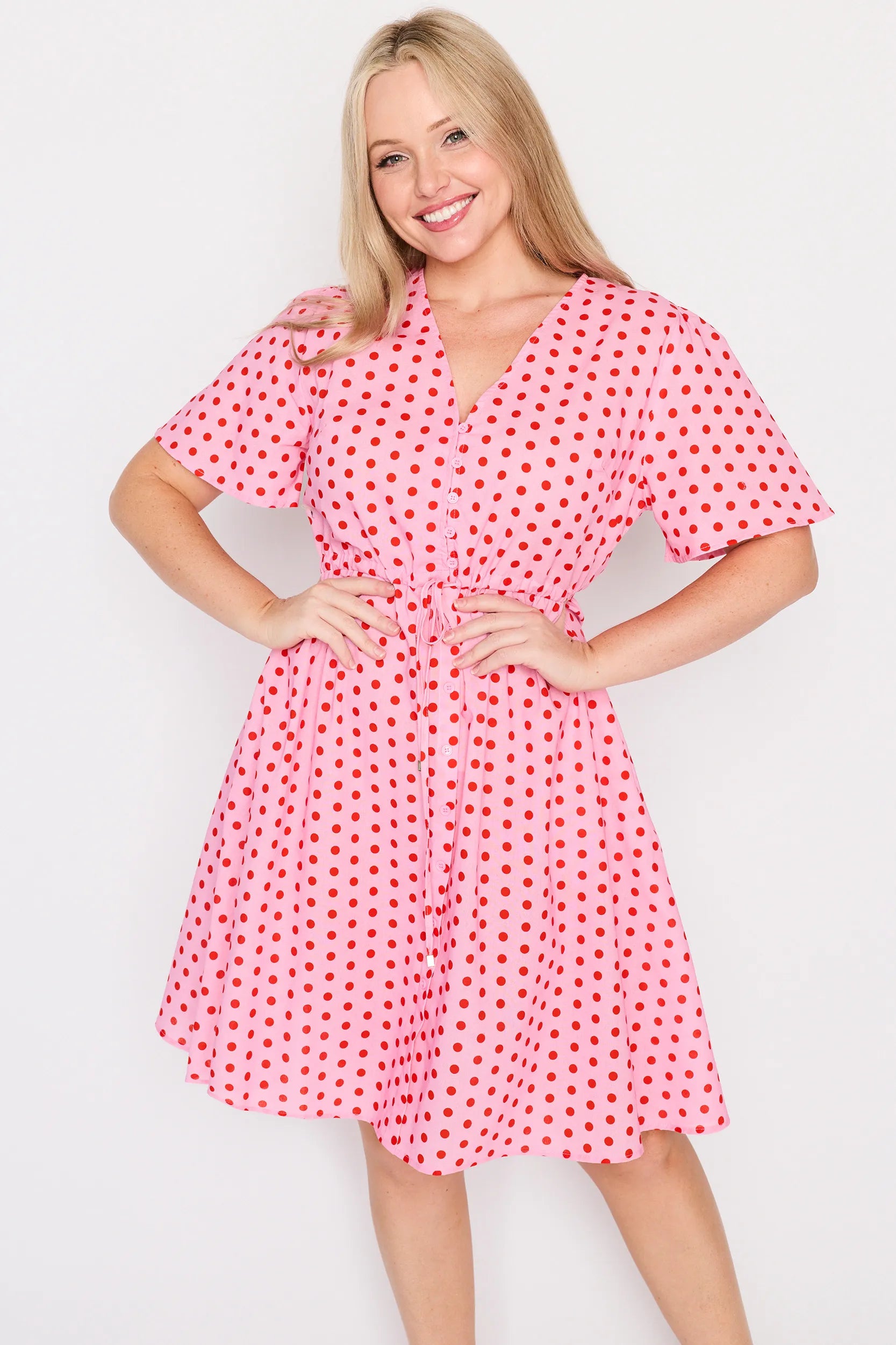 Siena Cotton Pretty In Pink Dress – Pretty In Pink knee length dress