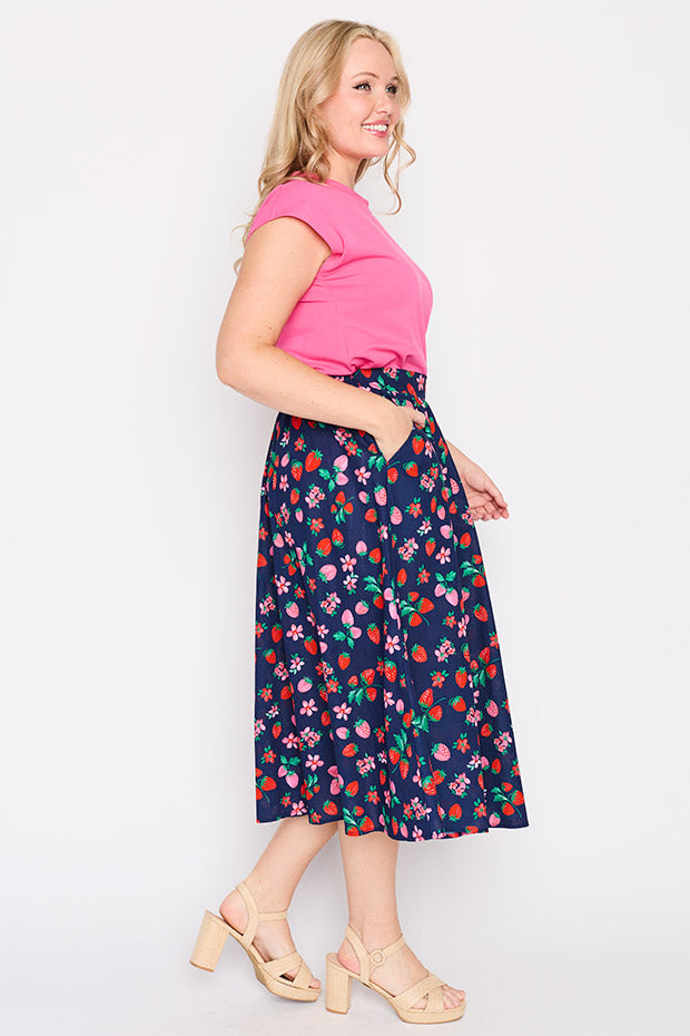 Simea Summer Berry Skirt – Summer Berry midi skirt