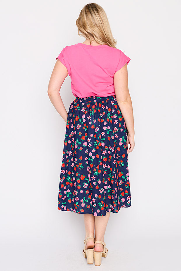 Simea Summer Berry Skirt – Summer Berry midi skirt