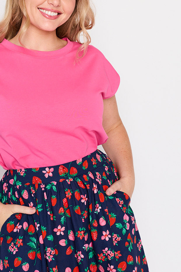 Simea Summer Berry Skirt – Summer Berry midi skirt