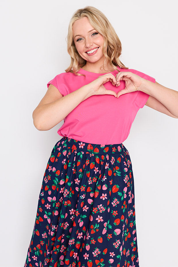 Simea Summer Berry Skirt – Summer Berry midi skirt