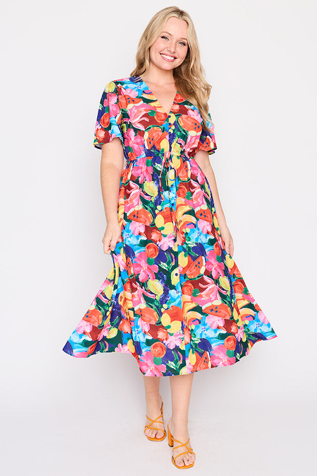open lace back dress Marley Rainbow Pebble Spots Dress  Little Party Dress