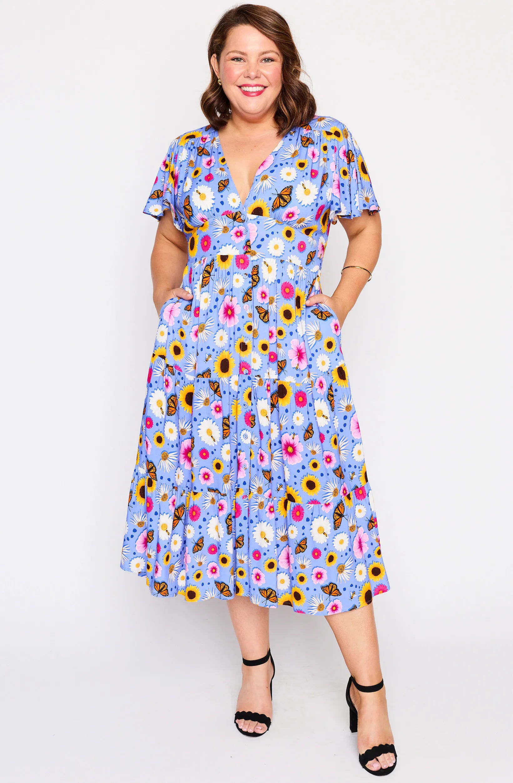 Heather Sun Blossom Dress – Sun Blossom midi dress