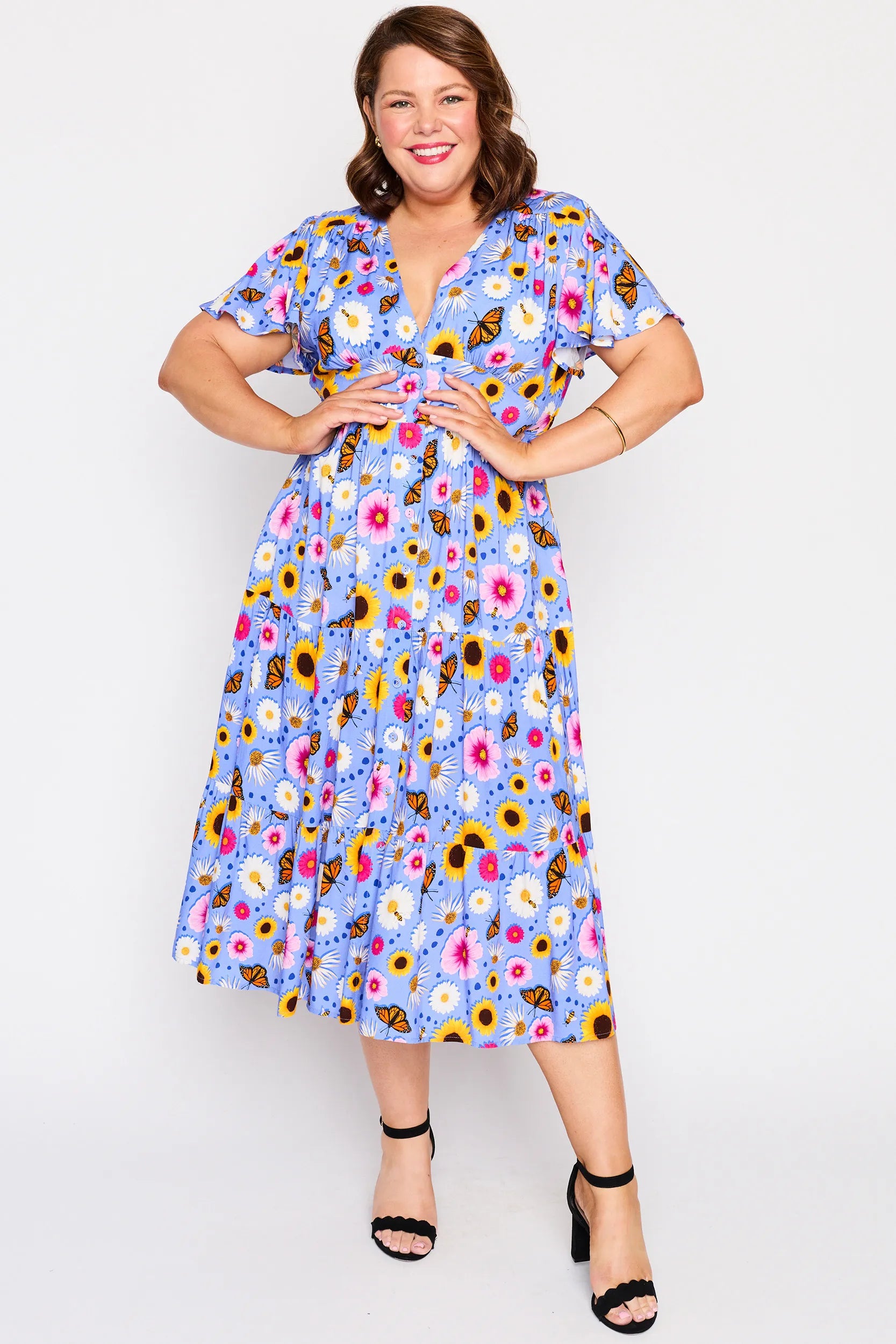 Heather Sun Blossom Dress – Sun Blossom midi dress