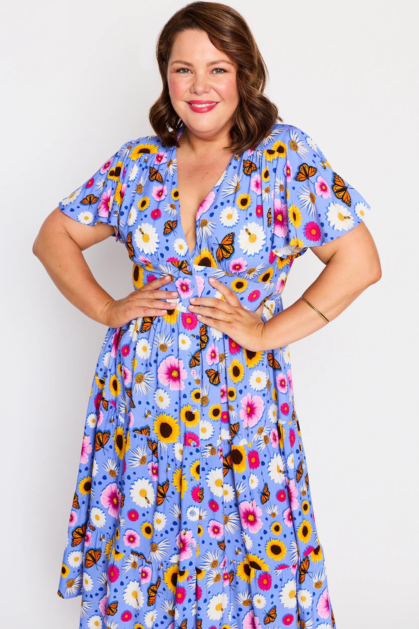 Heather Sun Blossom Dress – Sun Blossom midi dress