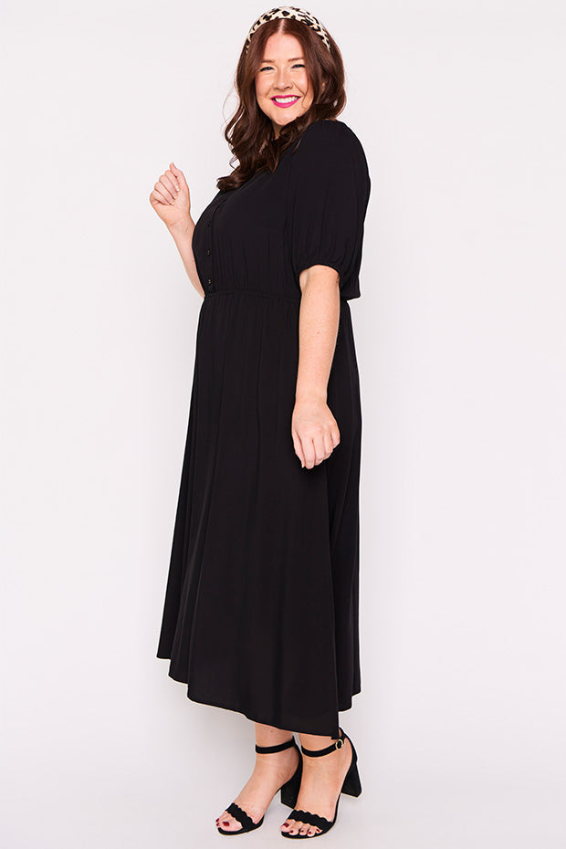Bronwyn Black Dress – Black midi dress
