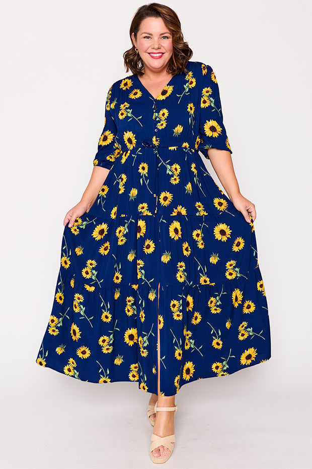 Adeline Sunflower Dress – Sunflower maxi dress
