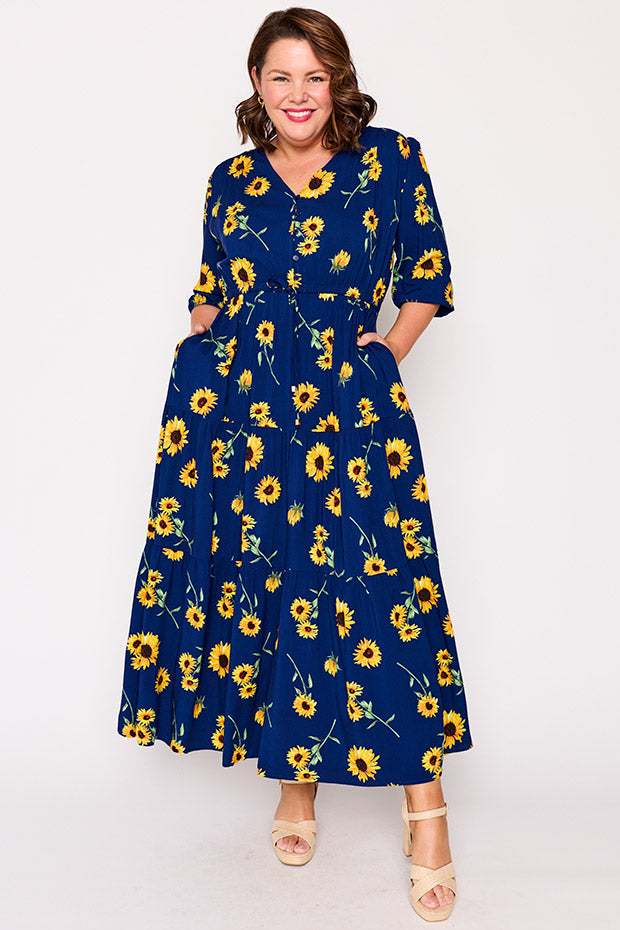 Adeline Sunflower Dress – Sunflower maxi dress