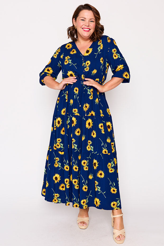 Adeline Sunflower Dress – Sunflower maxi dress