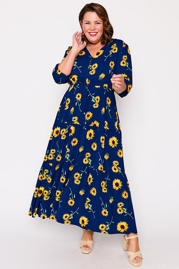 Adeline Sunflower Dress – Sunflower maxi dress