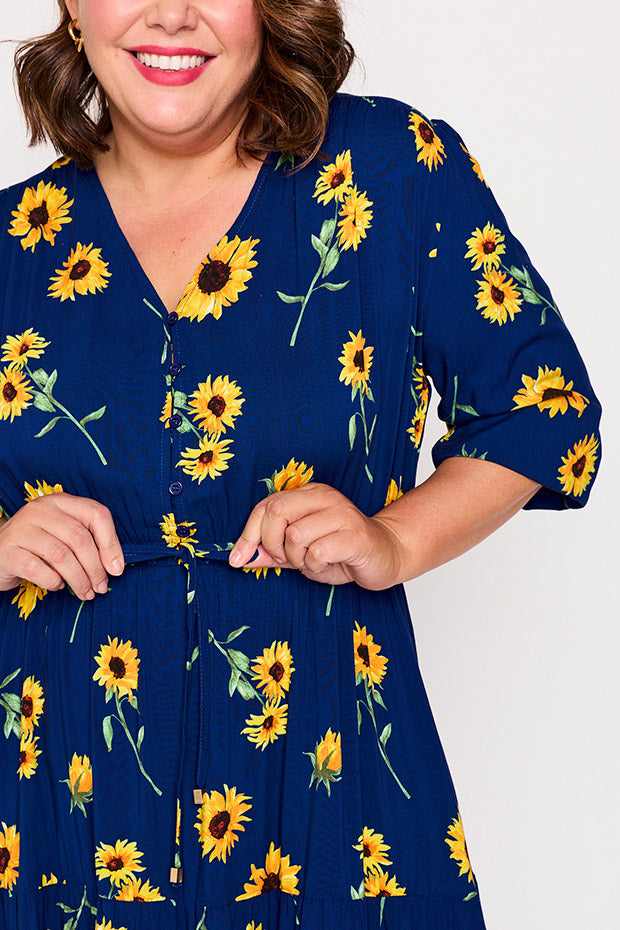 Adeline Sunflower Dress – Sunflower maxi dress