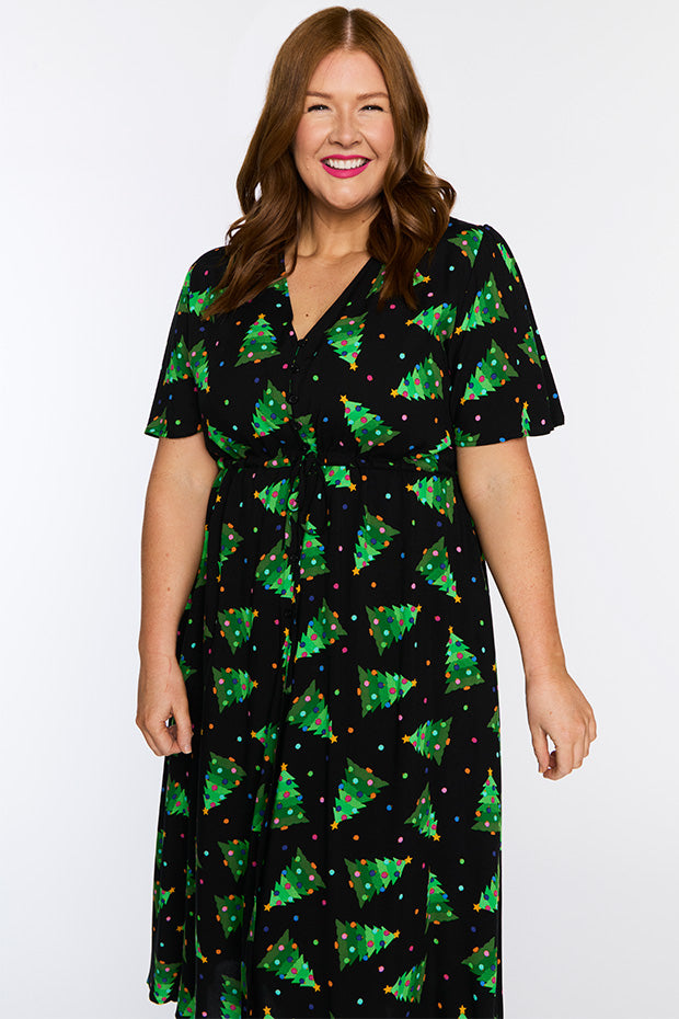 Michelle Christmas Tree Dress – Christmas Tree midi dress