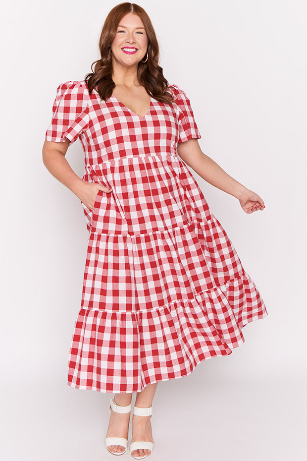 Percy Red Gingham Dress – Red Gingham mini dress