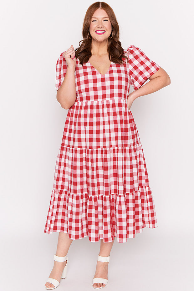 Percy Red Gingham Dress – Red Gingham mini dress