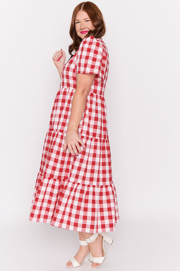 Percy Red Gingham Dress – Red Gingham mini dress