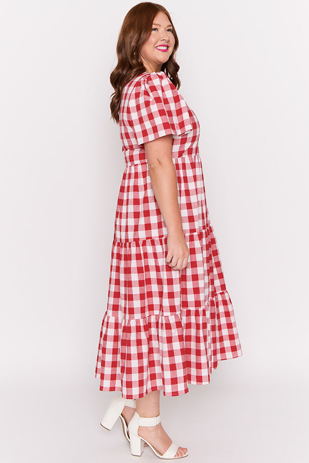 Percy Red Gingham Dress – Red Gingham mini dress