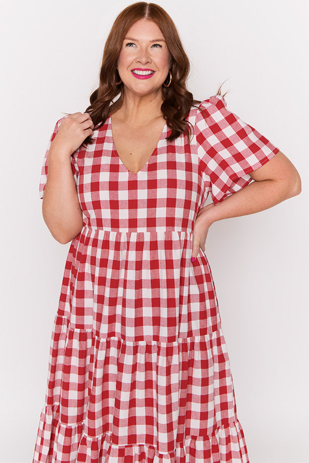 Percy Red Gingham Dress Little Party Dress Percy Red Gingham Dress Little Party Dress