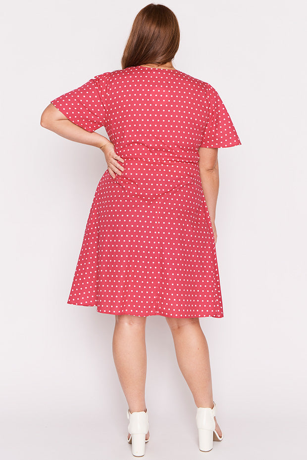 Siena Cotton Cherry Spot Dress – Cherry Spot knee length dress