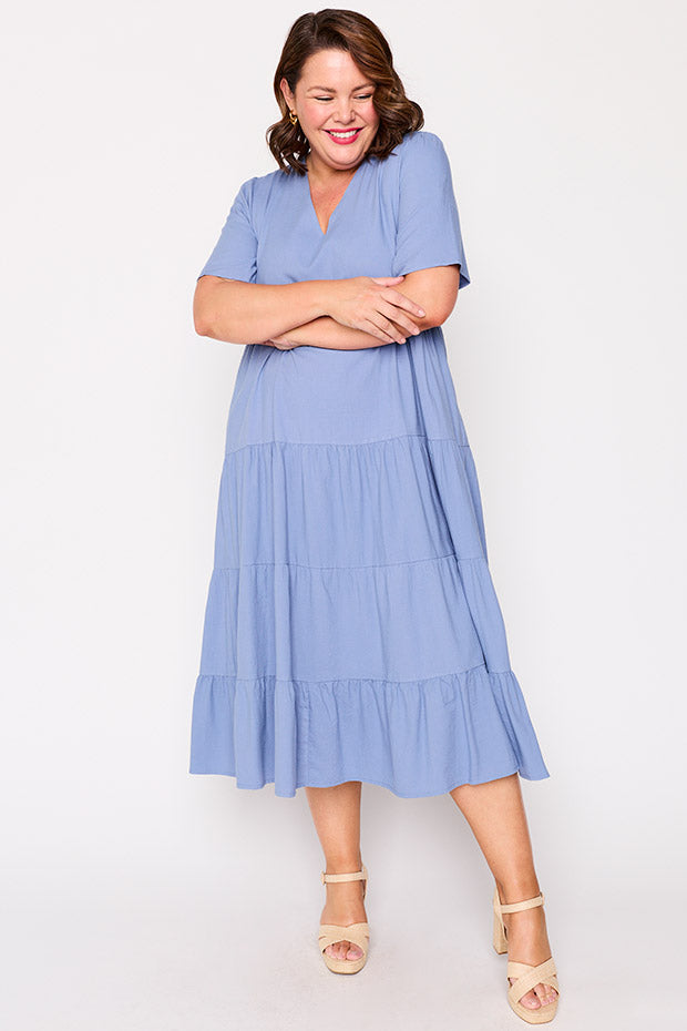 Mollie Blue Dress – Blue maxi dress