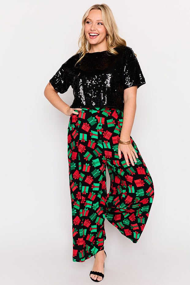 Xane Christmas Presents Pant – Christmas Presents wide leg pants