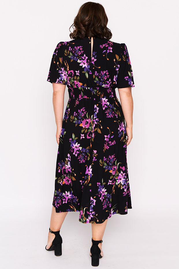 Eloise Night Flower Dress – Night Flower midi dress