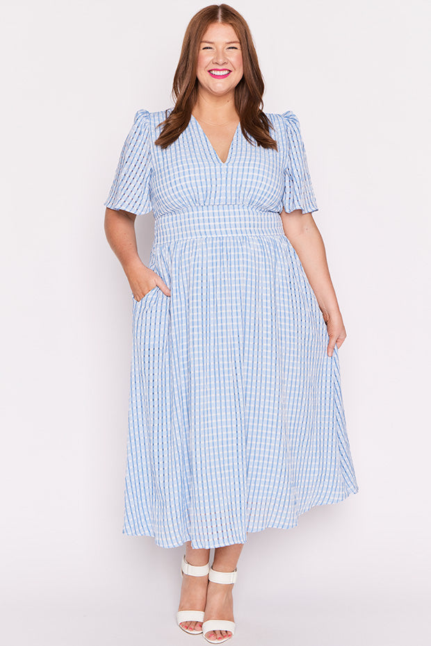 Mable Blue Dress – Blue midi dress