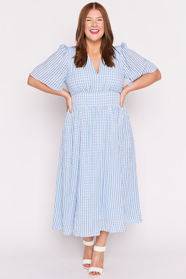 Mable Blue Dress – Blue midi dress