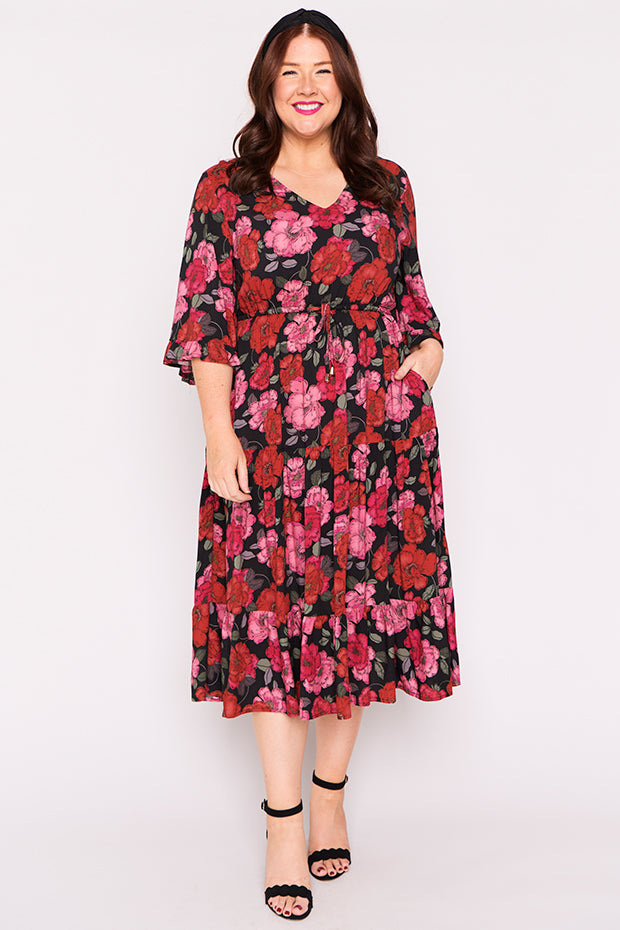 Suzanna Delicate Petal Dress – Delicate Petal midi dress