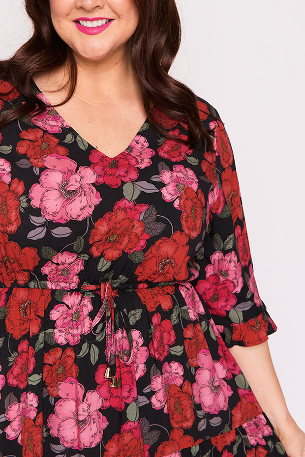 Suzanna Delicate Petal Dress – Delicate Petal midi dress