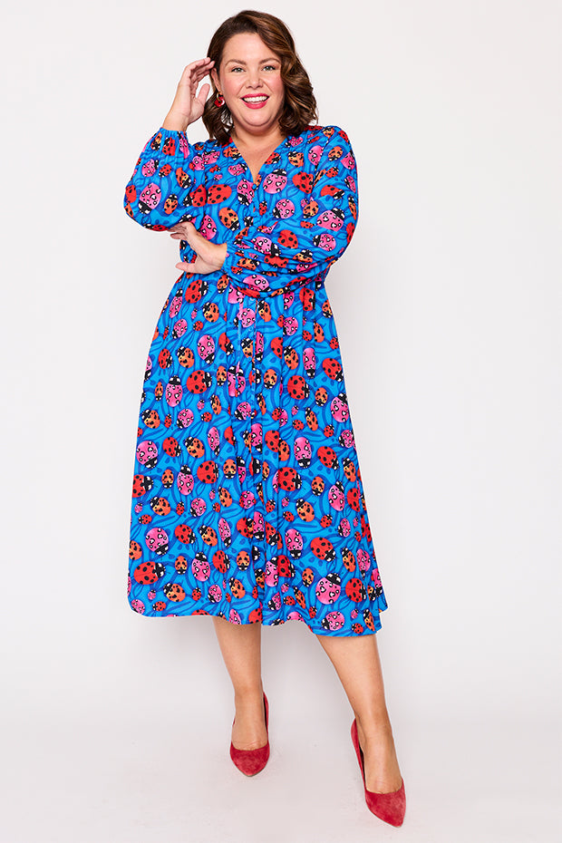 Marlene Ladybug Dress – Ladybug midi dress